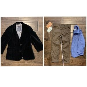 Appaman Boys 3T Outfit – Velvet blazer, dress pants & dress shirt